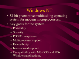 Chapter 23 - Windows NT
