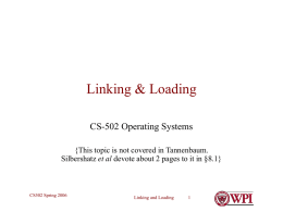 Linking and Loading