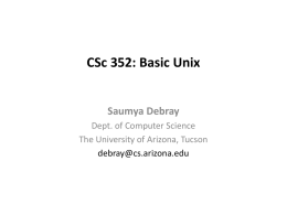 Basic Unix - University of Arizona
