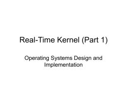 Real-Time Kernels