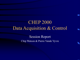 CHEP 2000 Data Acquisition & Control