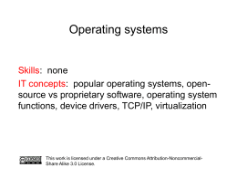 Presentation: Operating systems