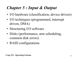 Chapter 5 - Input/Output ()