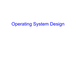 Design of OSes