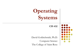Operating Systems - The College of Saint Rose