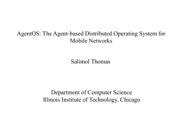 Distributed Mobile Computing - Computer Science