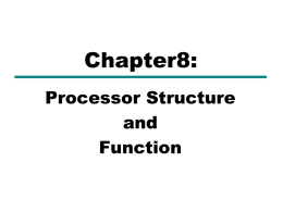 chapter8 Processor Structure and Function(1)
