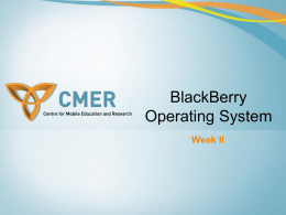 BlackBerry Operating System APIs