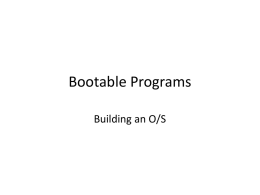 Bootable Programs - dforeman.cs.bingh