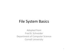 File System - Computer Science & Engineering