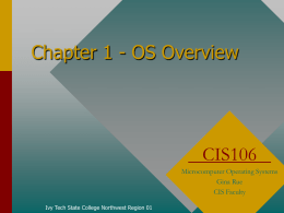 Chapter 1 - OS Overview