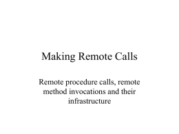 Making Remote Calls
