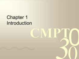 Chapter 1 Introduction