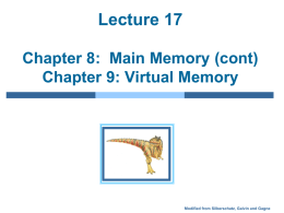 Lecture #17: Memory Management