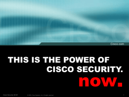 Cisco Security Agent