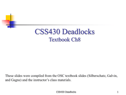 CSS430: Deadlocks