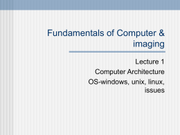Fundamentals of Computer & imaging