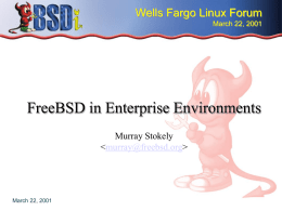 PowerPoint - FreeBSD.org