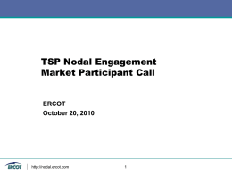 TSP Engagement Call