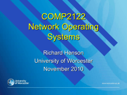 Presentation10 - University Of Worcester