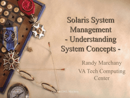 Solaris System Management - Understanding System Concepts -