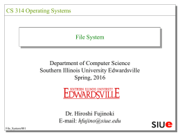 Here - SIUE Computer Science - Southern Illinois University