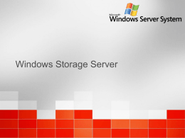 Microsoft® Windows® Embedded Server Products Overview for