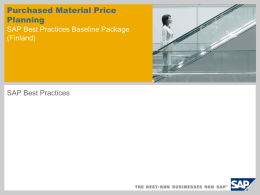 Purchased Material Price Planning