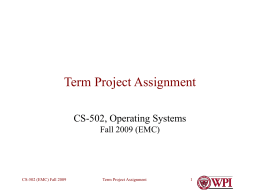 Term Project Assignment