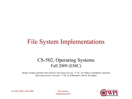 File System Implementations