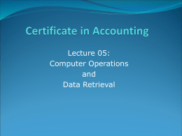 IT 141 – Information Systems 1