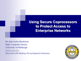 Secure coprocessors - University of Pittsburgh
