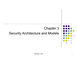 Security Architecture - Department of Computer Science