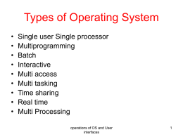 1.3 Modes of Operating System and User Interfaces