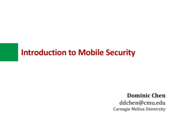 Mobile Security Presentation - Bad Request