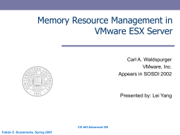 Memory Resource Management in Vmware ESX Server