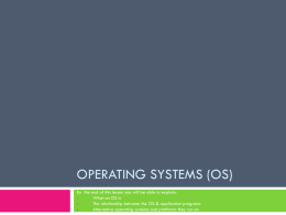 Operating Systems File