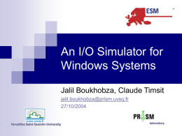 An I/O Simulator for Windows Systems