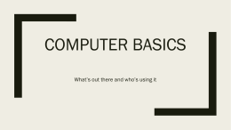 Computer Basics - Mr. schiess` classroom