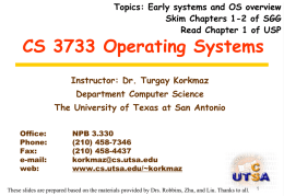 Operating system - Department of Computer Science