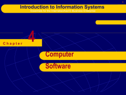 Chapter 4: Computer Software
