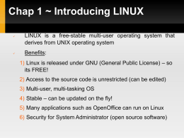 Introducing LINUX