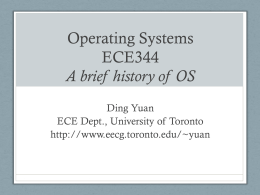 History of OS - EECG Toronto