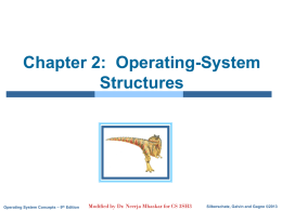 Operating System Structures - Department of Computing and Software