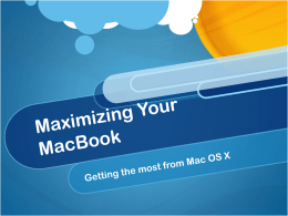 Maximizing Your MacBook