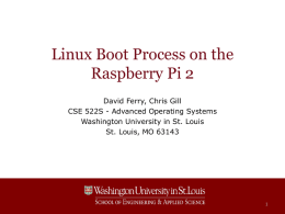 Linux details: The boot process - Washington University in St. Louis