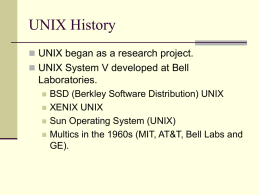 UNIX History