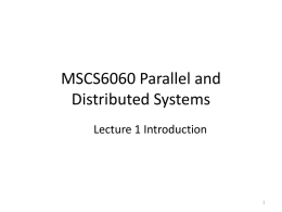 MSCS282 Parallel Computing