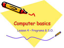 Computer basics - CLIL