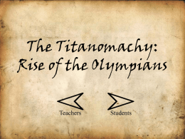 The Titanomachy: Rise of the Olympians